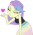 Size: 912x950 | Tagged: safe, artist:rainbowstarcolour262, snow flower, human, equestria girls, g4, blowing a kiss, clothes, cute, eyes closed, female, headband, heart, long skirt, midriff, shirt, simple background, skirt, sleeveless, sleeveless shirt, snowdorable, solo, transparent background