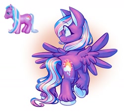 Size: 1701x1541 | Tagged: safe, artist:lemoocado, sunshower (g3), pegasus, pony, g3, race swap, solo