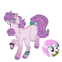 Size: 1000x1000 | Tagged: safe, artist:kazmuun, piña colada, earth pony, pony, g4, bow, female, filly, foal, quadrupedal, simple background, solo, tail, tail bow, transparent background