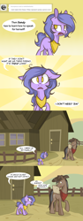 Size: 1280x3412 | Tagged: safe, artist:lolepopenon, oc, oc:billie, oc:oliver, earth pony, pony, ask billie the kid, ask, comic, duo