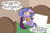 Size: 1280x854 | Tagged: safe, artist:lolepopenon, oc, oc:billie, earth pony, pony, ask billie the kid, ask, bed, pillow, plushie, solo, teary eyes