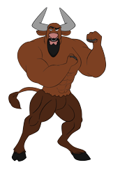 Size: 800x1234 | Tagged: safe, artist:discordant creations, oc, oc only, oc:brass knuckles, minotaur, cloven hooves, minotaur oc, secret santa, simple background, transparent background