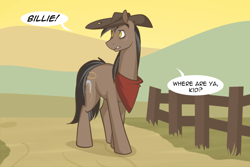 Size: 1280x854 | Tagged: safe, artist:lolepopenon, oc, oc:oliver, earth pony, pony, ask billie the kid, ask, hat, solo