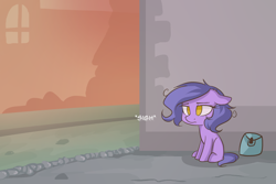 Size: 1280x854 | Tagged: safe, artist:lolepopenon, oc, oc:billie, earth pony, pony, ask billie the kid, ask, bag, saddle bag, solo