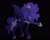 Size: 1080x859 | Tagged: safe, alternate version, artist:mmichelleartss, princess luna, alicorn, pony, g4, bat wings, black background, eyes closed, horn, horn jewelry, jewelry, raised hoof, simple background, solo, wings