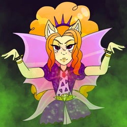 Size: 1080x1080 | Tagged: safe, artist:mmichelleartss, adagio dazzle, equestria girls, g4, female, pony ears, solo