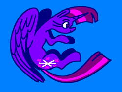 Size: 1060x800 | Tagged: safe, artist:msponies, twilight sparkle, alicorn, pony, g4, blue background, female, limited palette, mare, ms paint, simple background, solo, twilight sparkle (alicorn), wings