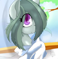 Size: 1830x1894 | Tagged: safe, artist:a.s.e, marble pie, earth pony, pony, g4, cute, female, looking at you, mare, morning