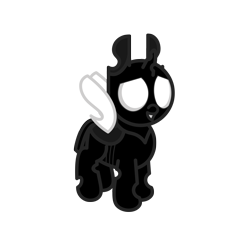 Size: 3000x3000 | Tagged: safe, artist:theunidentifiedchangeling, oc, oc only, oc:lone lone(unidentified), changeling, changeling oc, chibi, cute, happy, high res, looking at you, ocbetes, simple background, solo, transparent background, white eyes, white wings, wings