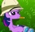 Size: 454x415 | Tagged: safe, screencap, twilight sparkle, pony, feeling pinkie keen, g4, binoculars, bush, cropped, hat, pencil, pith helmet, solo