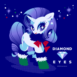 Size: 1500x1500 | Tagged: safe, artist:735illustration, rarity, pony, g4, diamond, lineless, wingding eyes