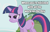 Size: 1307x826 | Tagged: safe, edit, edited screencap, screencap, twilight sparkle, pony, unicorn, g4, my little pony: friendship is magic, season 1, winter wrap up, caption, female, image macro, mare, meme, relaxed, relaxed face, relieved, smiling, solo, standing, text, unicorn twilight