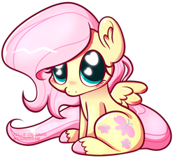 Size: 878x804 | Tagged: safe, alternate version, artist:collie-calamari, fluttershy, pegasus, pony, g4, blushing, colored hooves, cute, ear fluff, female, heart, heart eyes, looking at you, mare, puppy dog eyes, shyabetes, simple background, sitting, solo, transparent background, wingding eyes, wings