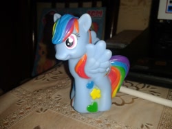 Size: 1280x960 | Tagged: safe, rainbow dash, duck pony, hybrid, pegasus, pony, g4, duckface, irl, photo, pony hybrid, toy