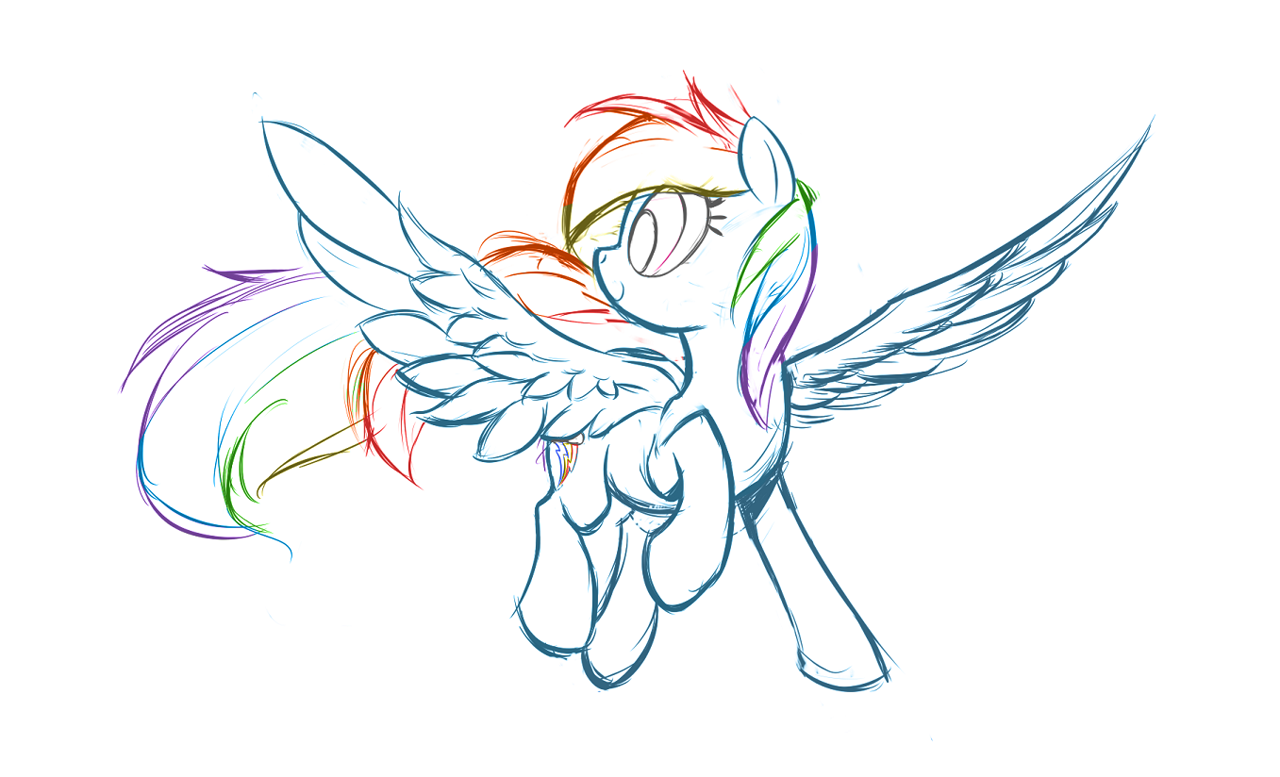 #3083026 - artist needed, safe, color edit, edit, rainbow dash, pegasus