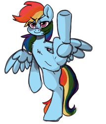 Size: 491x570 | Tagged: artist needed, safe, color edit, edit, rainbow dash, pegasus, pony, g4, blushing, chest fluff, colored, featureless crotch, female, mare, simple background, solo, splits, standing, standing on one leg, standing splits, stretching, sweat, white background