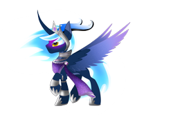 Size: 3000x2000 | Tagged: safe, artist:harmonicdreemur1308, oc, oc only, alicorn, pony, clothes, colored wings, female, high res, hoof shoes, mare, raised hoof, scarf, simple background, solo, transparent background, two toned wings, wings