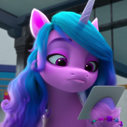 Size: 1080x1080 | Tagged: safe, screencap, izzy moonbow, pony, unicorn, g5, growing pains, my little pony: make your mark, my little pony: make your mark chapter 2, spoiler:my little pony: make your mark, spoiler:my little pony: make your mark chapter 2, cropped, female, mare, solo