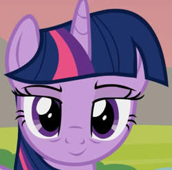 Size: 705x696 | Tagged: safe, artist:agrol, screencap, twilight sparkle, alicorn, pony, princesses don't sleep, g4, cropped, looking at you, smiling, solo, twilight sparkle (alicorn)