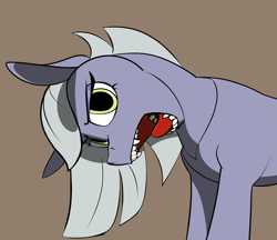 Size: 4000x3452 | Tagged: safe, artist:arzt-korkenzieher, limestone pie, earth pony, pony, art pack:fangs out!, g4, fangs, female, looking at you, simple background, solo