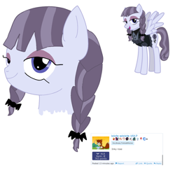 Size: 1000x1000 | Tagged: safe, inky rose, pegasus, pony, g4, drawing, female, goth, head, mare
