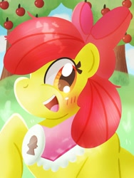 Size: 912x1213 | Tagged: safe, artist:boosugarart, apple bloom, earth pony, pony, g4, my little pony: friendship is magic, the last problem, female, looking at you, mare, older, open mouth, solo