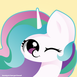 Size: 2200x2200 | Tagged: safe, artist:margaritaenot, princess celestia, alicorn, pony, g4, cute, cutelestia, female, high res, mare, simple background, smiling, solo, vector