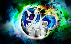 Size: 1920x1200 | Tagged: safe, artist:ckittykat98, artist:stardustxiii, edit, dj pon-3, vinyl scratch, pony, unicorn, g4, abstract background, female, mare, solo, sunglasses, translucent, wallpaper, wallpaper edit