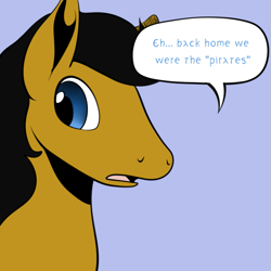 Size: 659x659 | Tagged: safe, artist:darkhestur, oc, oc:dark, pony, ask, looking at you, simple background, speech bubble