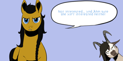 Size: 1280x640 | Tagged: safe, artist:darkhestur, oc, oc:thyra, earth pony, goat, goat pony, pony, angry, annoyed, looking at you, od:dark