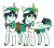 Size: 1920x1698 | Tagged: safe, artist:pinkerminty, earth pony, pegasus, pony, beanie, clothes, duality, hat, male, ponified, simple background, stallion, transparent background, venti (genshin impact)