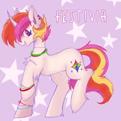 Size: 2048x2048 | Tagged: safe, artist:l4wfulsyns, oc, oc:festivia, pony, high res, raised hoof