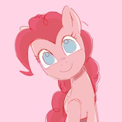 Size: 2048x2048 | Tagged: safe, artist:omelettepony, pinkie pie, earth pony, pony, g4, female, high res, mare, ponybooru import, simple background, smiling