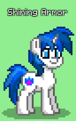 Size: 516x816 | Tagged: safe, shining armor, pony, unicorn, pony town, g4, green background, simple background, solo