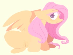 Size: 2048x1536 | Tagged: safe, artist:sunburst1ng, fluttershy, pegasus, pony, g4, female, simple background, solo