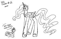 Size: 1238x801 | Tagged: safe, artist:delfinaluther, princess celestia, twilight sparkle, alicorn, pony, g4, doodle, legs, meme, simple background, sketch, twilight sparkle (alicorn), white background