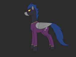 Size: 1600x1200 | Tagged: safe, artist:saintgryphonii, descent, pegasus, pony, g4, clothes, costume, male, shadowbolts, shadowbolts uniform, solo, stallion