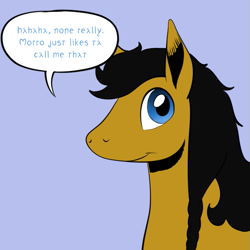 Size: 659x659 | Tagged: safe, artist:darkhestur, oc, oc:dark, pony, braid, simple background, speech bubble