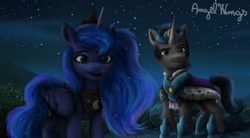 Size: 623x343 | Tagged: safe, artist:angelwingsmlpfim, king sombra, princess luna, g4, good king sombra