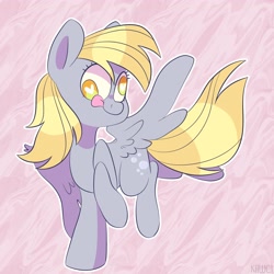 Size: 2048x2048 | Tagged: safe, artist:itssummerok, derpy hooves, pegasus, pony, g4, female, heart, heart eyes, high res, solo, wingding eyes