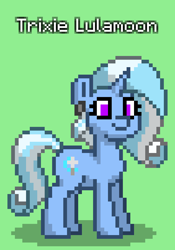 Size: 564x804 | Tagged: safe, trixie, pony, unicorn, pony town, g4, green background, simple background, solo