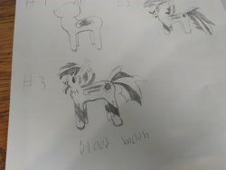 Size: 4608x3456 | Tagged: safe, artist:acid flask, oc, oc:blood moon, bat pony, pony, 2d, art dump, female, happy, long tail, looking forward, mare, paper, sketch, sketch dump, sketchbook, smiling, tail, traditional art