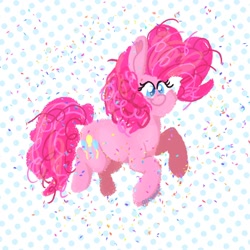 Size: 2000x2000 | Tagged: safe, artist:sunburst1ng, pinkie pie, earth pony, pony, g4, confetti, female, high res, solo