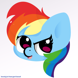 Size: 2200x2200 | Tagged: safe, artist:margaritaenot, rainbow dash, pegasus, pony, g4, bust, high res, portrait, simple background, solo, vector