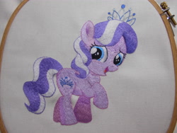 Size: 5152x3864 | Tagged: safe, artist:lightdragon1988, diamond tiara, earth pony, pony, g4, cross stitch, female, irl, photo, solo, traditional art