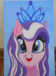Size: 1280x1707 | Tagged: safe, artist:lightdragon1988, diamond tiara, earth pony, pony, g4, female, irl, oil painting, painting, photo, solo, traditional art