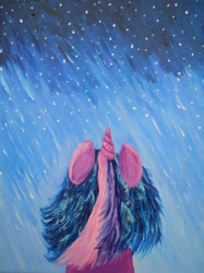 Size: 1280x1707 | Tagged: safe, artist:lightdragon1988, twilight sparkle, pony, unicorn, g4, canvas, female, irl, painting, photo, solo, traditional art, unicorn twilight