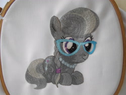 Size: 5152x3864 | Tagged: safe, artist:lightdragon1988, silver spoon, earth pony, pony, g4, cross stitch, female, irl, photo, solo, traditional art