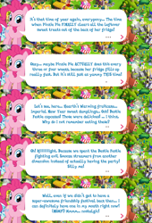 Size: 2048x3015 | Tagged: safe, gameloft, pinkie pie, earth pony, pony, g4, my little pony: magic princess, dialogue, dialogue box, english, event, female, high res, mare, mobile game, solo focus, speech bubble, text, third person