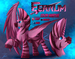 Size: 1500x1174 | Tagged: safe, artist:jamescorck, oc, oc:ferrum, alicorn, pony, zebra, zebra alicorn, male, quadrupedal, reference sheet, solo